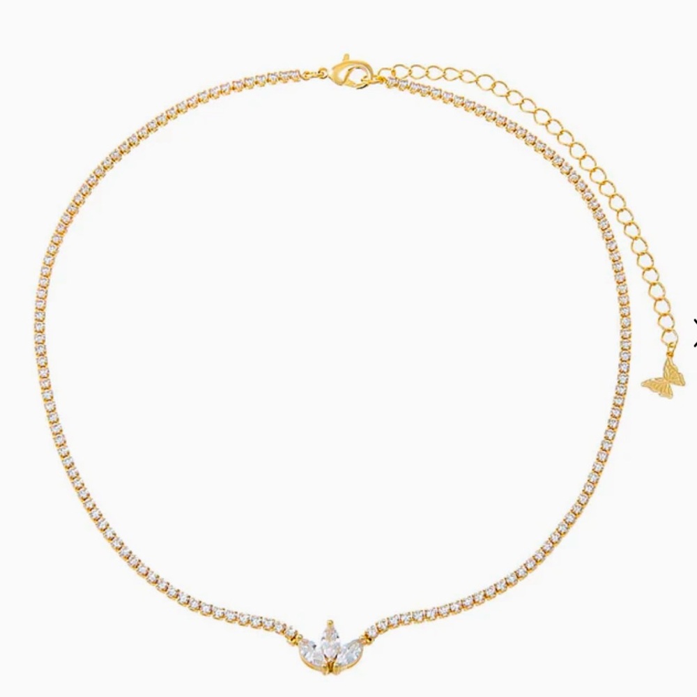 CZ Marquise Trio Cluster Tennis Choker